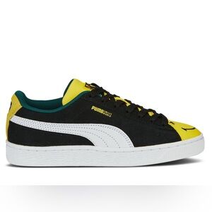 SMILEYWORLD X SUEDE BIG KID 'BLACK VIBRANT YELLOW' shoe 5.5 women